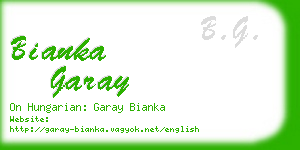 bianka garay business card